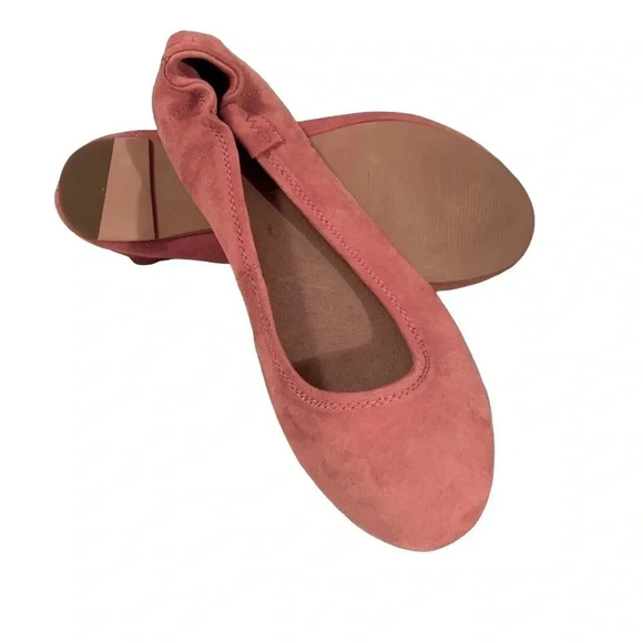 Emu Pink Suede Ballet Flats - Picture 2 of 10